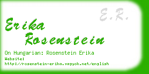 erika rosenstein business card